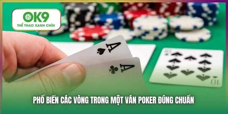 Phổ biến các vòng trong một ván Poker đúng chuẩn